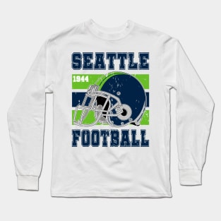Seattle Retro Football Long Sleeve T-Shirt